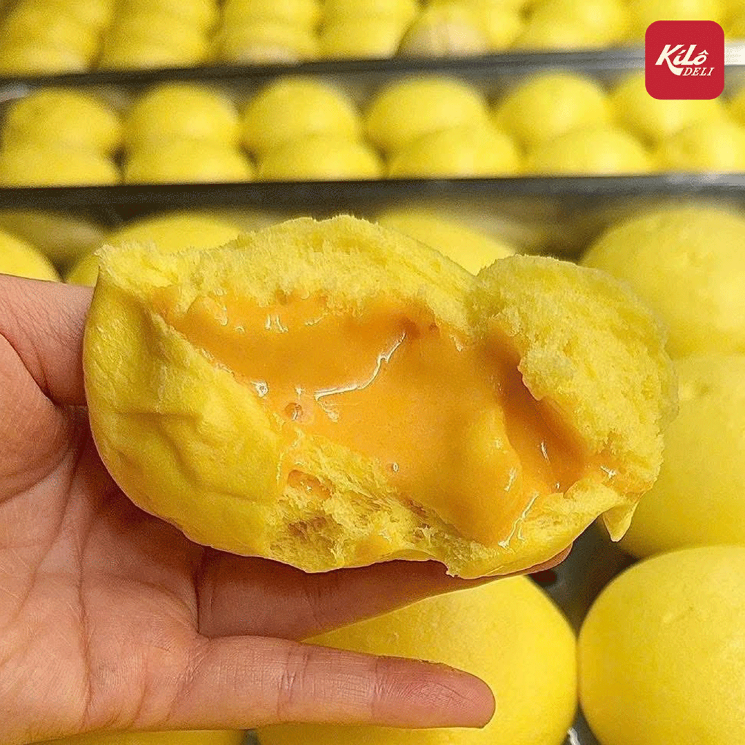 Bánh bao kim sa trứng chảy